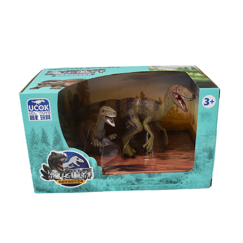 仿真恐龙模型套装 小恐龙 霸王龙 迅猛龙 带礼盒恐龙世界玩具