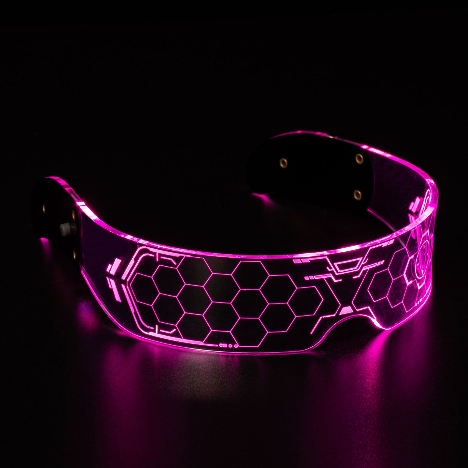 跨境七彩led网红发光眼镜酒吧ktv蹦迪演唱会音乐节未来科技眼镜