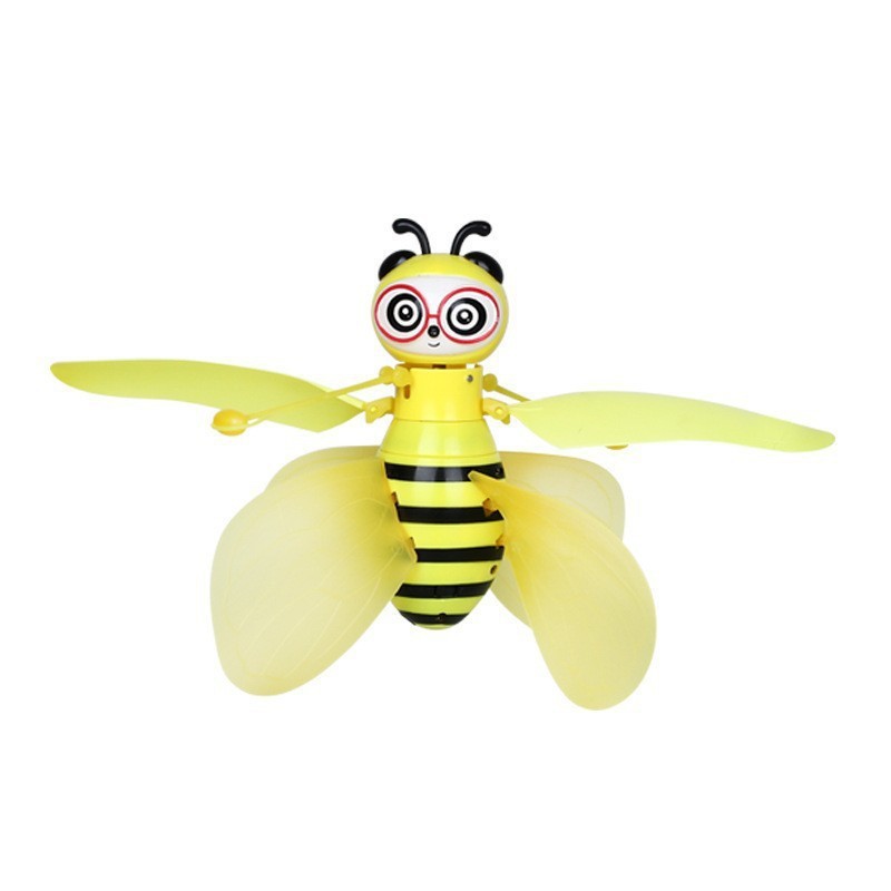 Cross-Border Hot Induction Light-Emitting Bee Aircraft Children's Toy Gesture Induction Helicopter Stall Wholesale