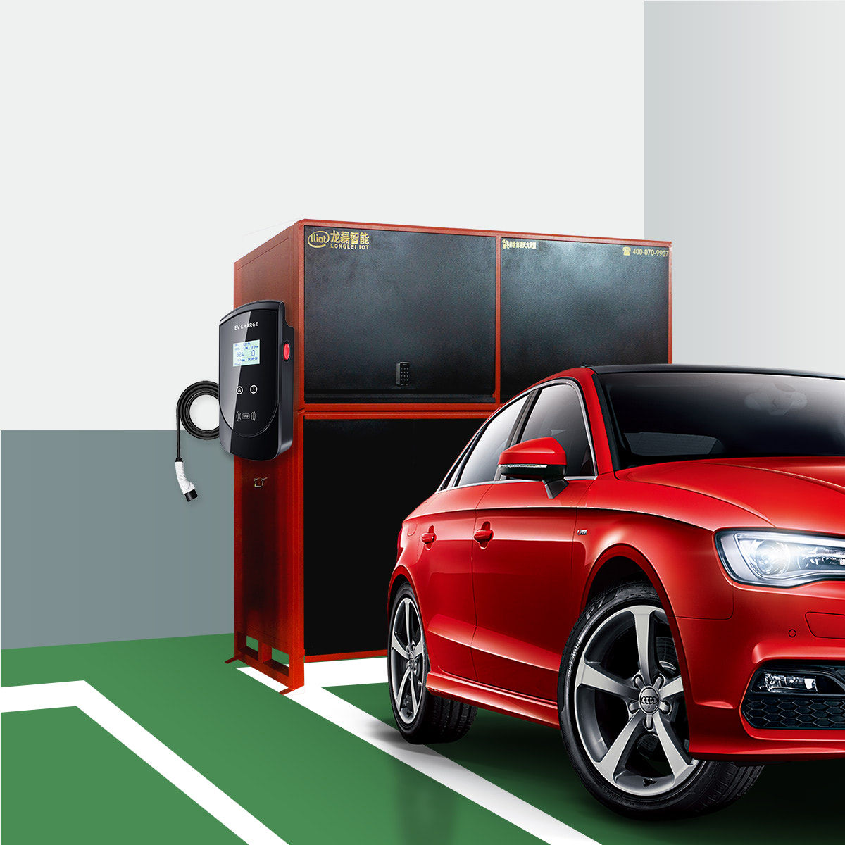 地下车位储物柜收纳柜地库储物柜超大空间防潮防盗电子密码锁智能