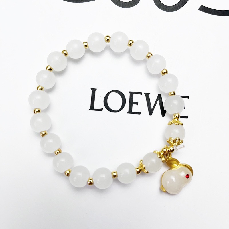 Qian Tu No Quantity New Rabbit Year Student Bracelet Birth Year Jade Hare Bracelet Female Sweet Girlfriends Couple Bracelet Wholesale