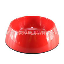 美耐皿狗碗 红色密胺宠物碗有防滑橡胶圈 melamine dog bowl