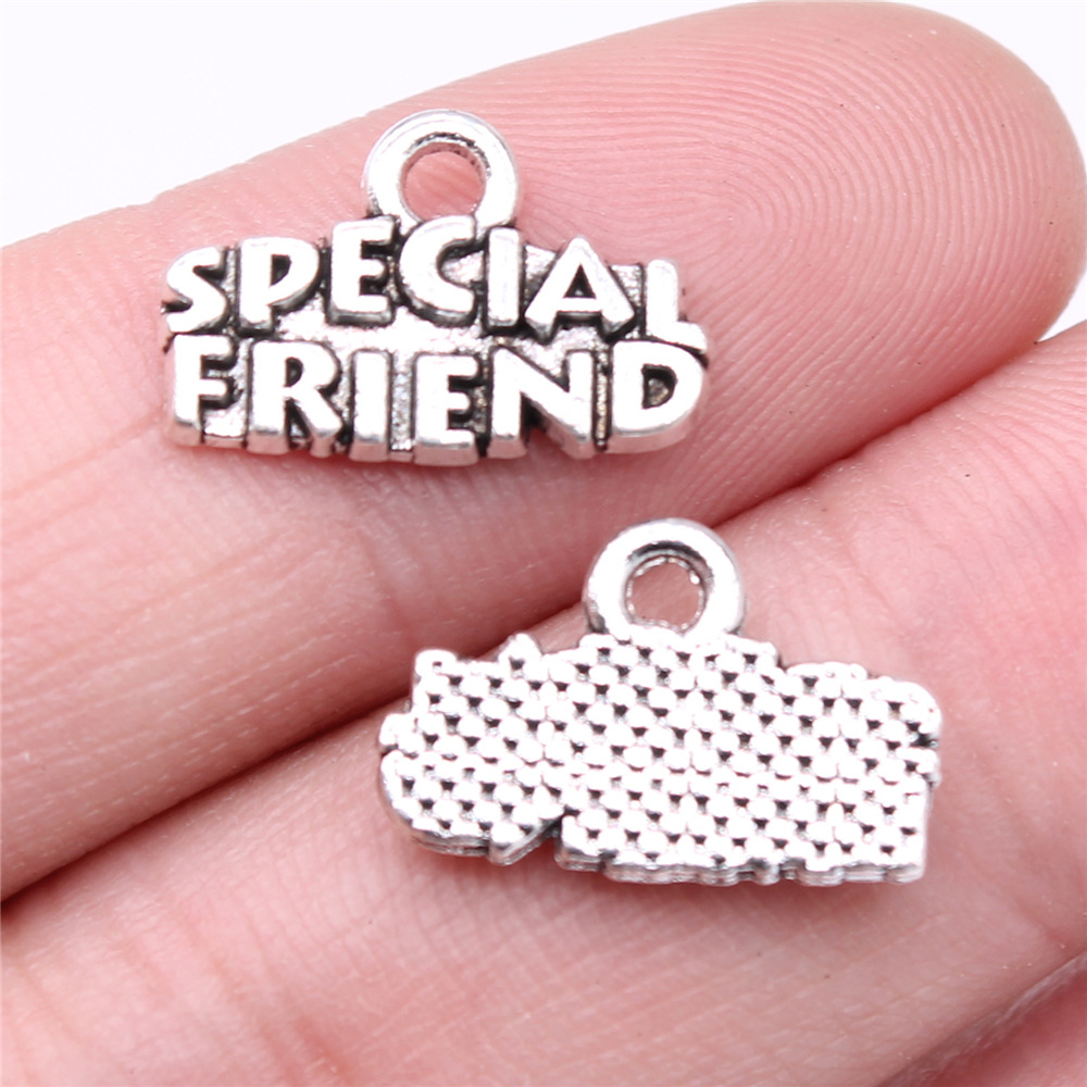 09g 古银色 饰品配件材料批发 special friend吊坠-阿里巴巴