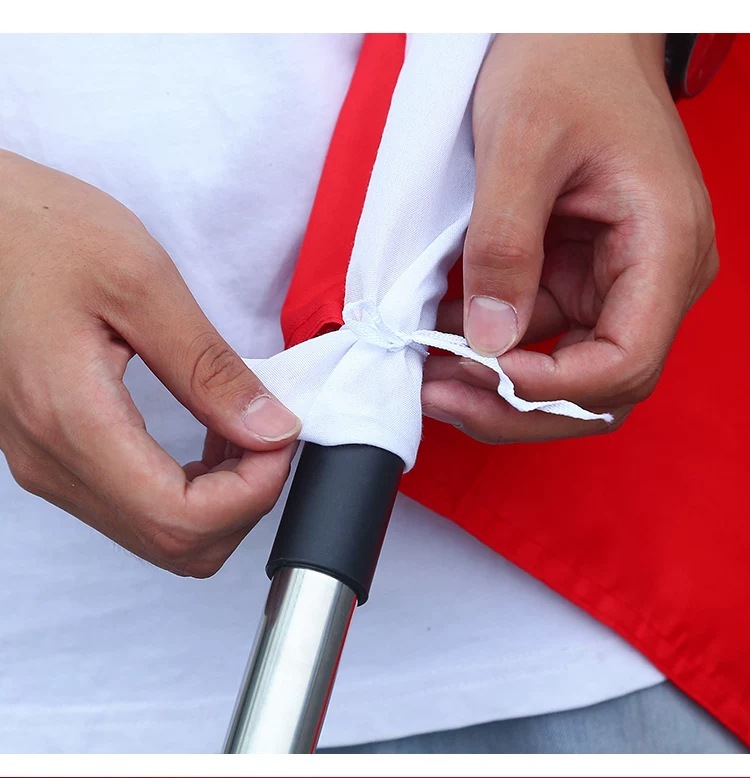 壁挂旗杆斜插旗国旗红旗国庆红旗节装饰户外路灯杆v工型底座