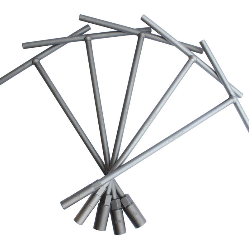 t型套筒拆卸扳手六角套筒头6角加长套头管摩托车火花塞板手10 12