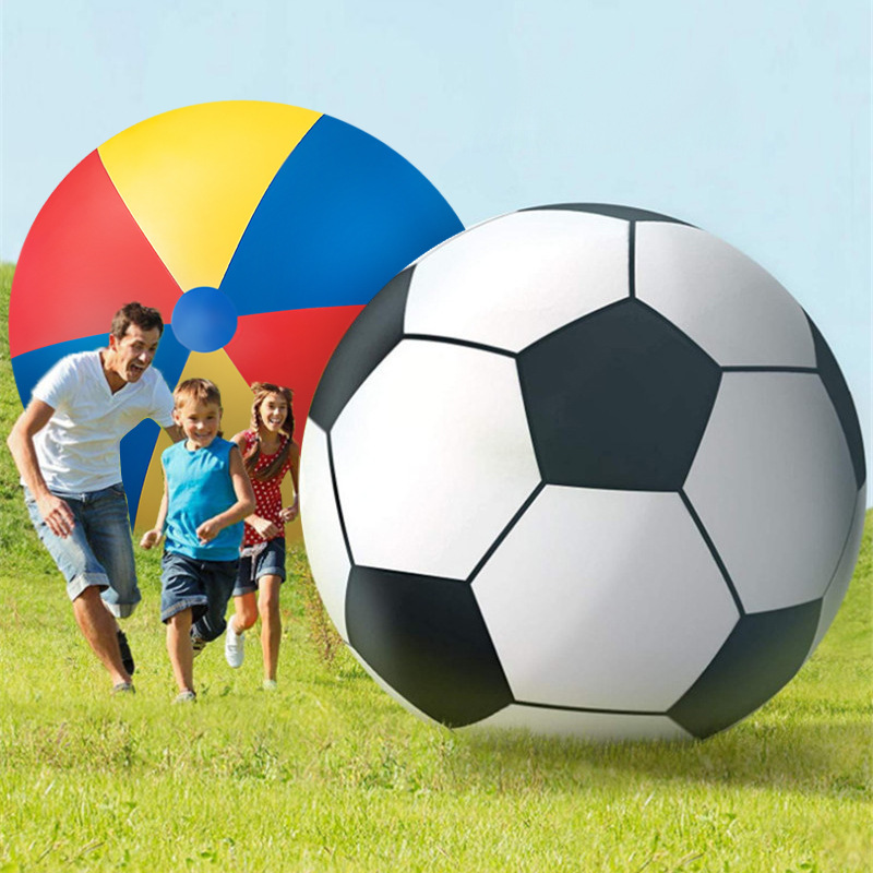 巨型充气沙滩球户外草地球红黄蓝三色球学校幼儿园趣味运动会球