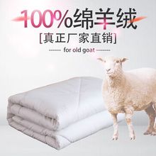 羊绒被100%绵羊绒纯棉单双人春秋被子冬被加厚保暖被芯宿舍羊毛被