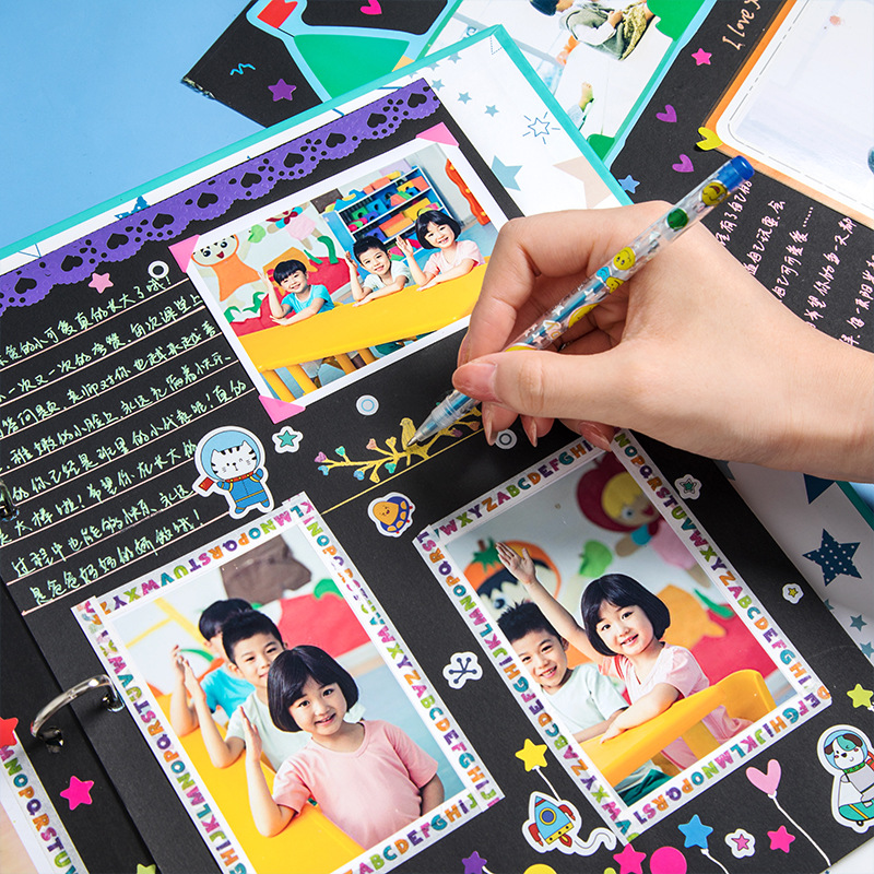 幼儿园宝宝成长记录手册a4活页diy手工相册毕业纪念册厂家批发