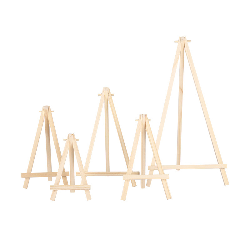 Mini Easel Display Stand Pine Tripod Photo Frame Mobile Phone Bracket Art Work Bracket Log Tripod