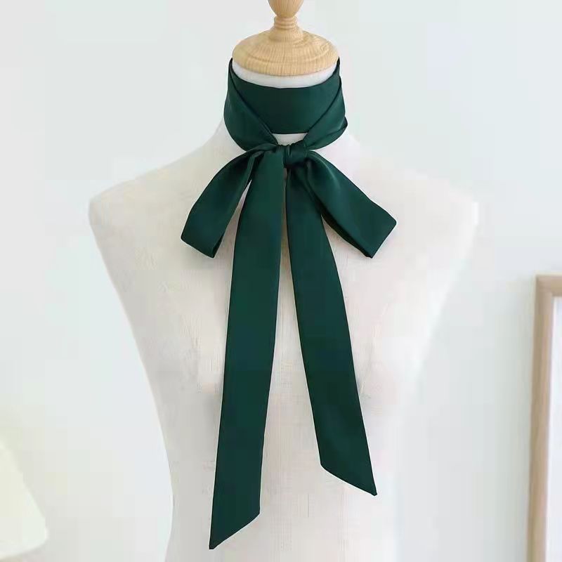 多色绸缎长条腰带配连衣裙礼服收腰装饰百搭飘带系蝴蝶结柔软围巾