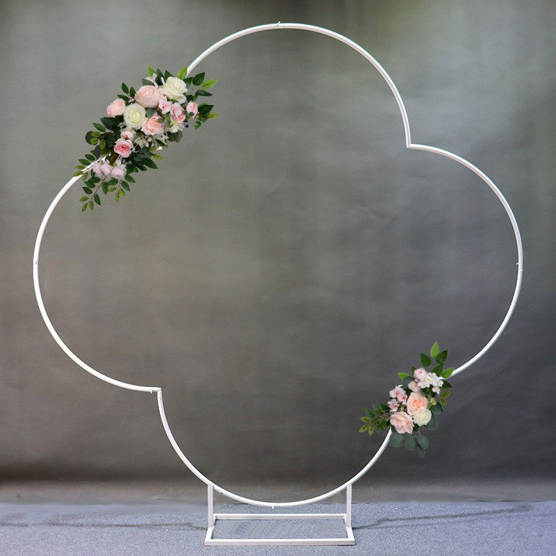 source factory wrought iron arch wedding outdoor flower door lawn metal flower stand wedding celebration decoration props stage background