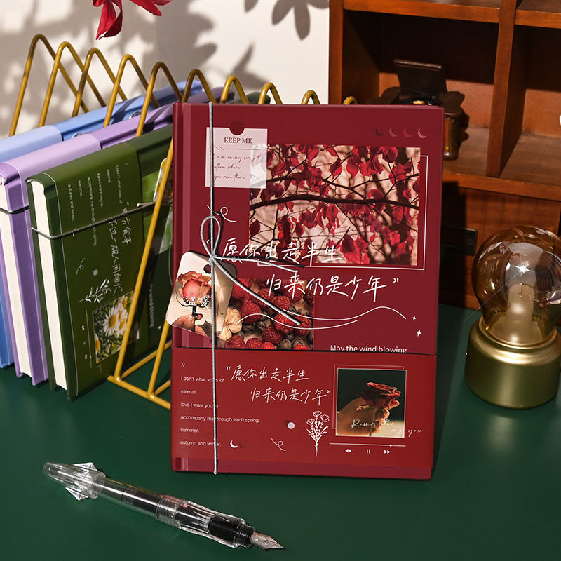 笔记本 日记本文艺摘抄本学生精致本子横线厚本子手账本一件代发