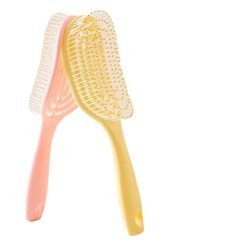 Comb Wholesale Fluffy Hair New Style Shape Hollow Long Handle Comb Curly Hair Vent Comb Airbag Cushion Massage Comb