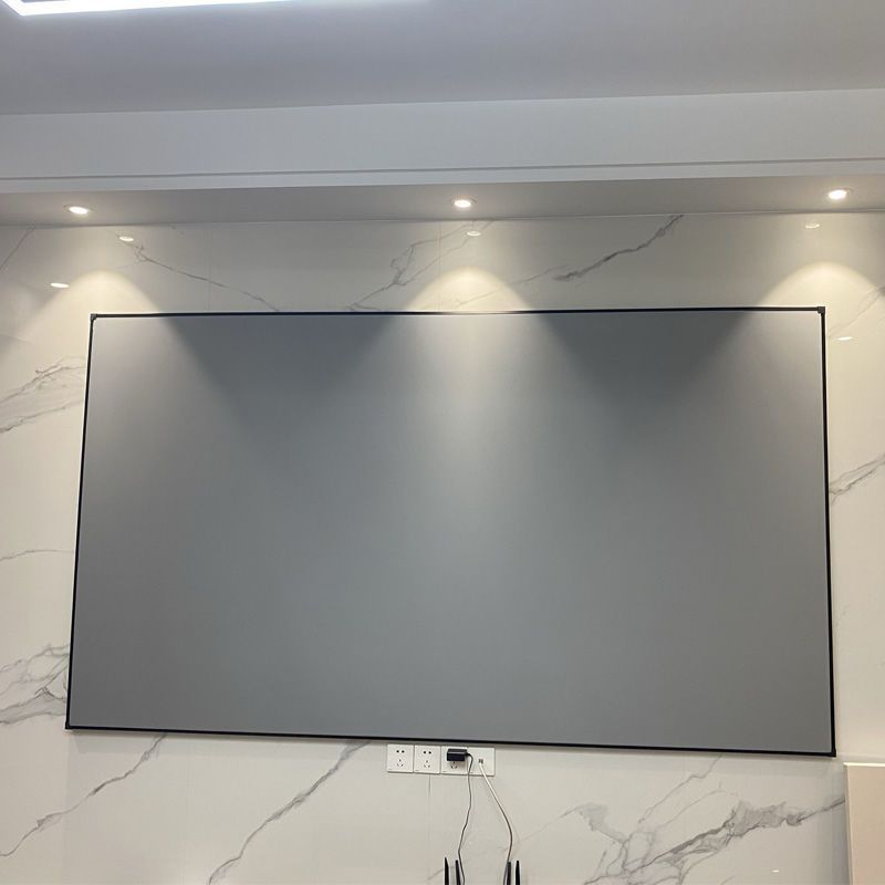 画框幕布投影100寸挂墙4k抗光幕电视短焦家用投影仪幕灰晶批发