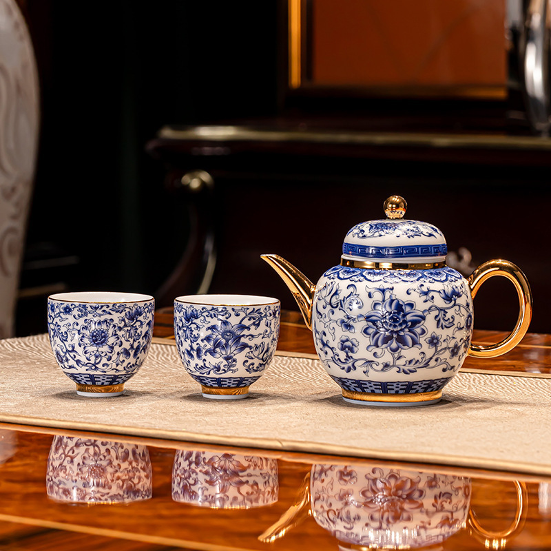 景德镇茶具套装2023新款轻奢高档新婚礼物全套水杯茶壶高端奢华