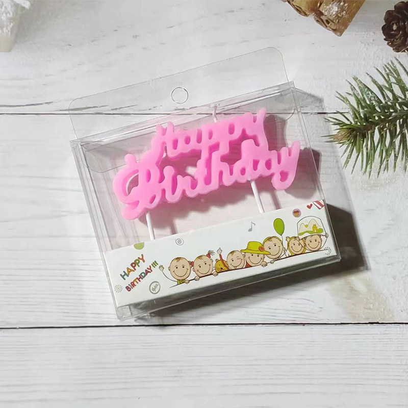 happy birthday english candle romantic baking cake paraffin birthday candle dessert table dress up