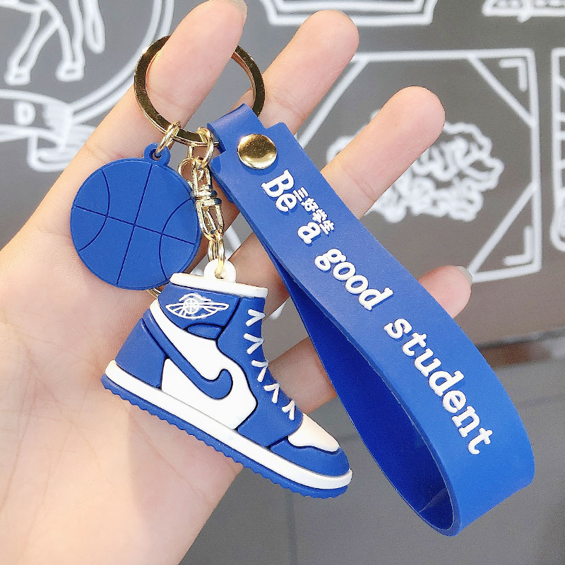 Personalized Silicone Three-Dimensional Sports Shoes Simulation Keychain Car Key Pendant Creative Bag Small Ornaments Wholesale