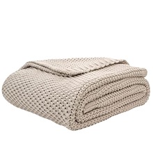 ins北欧风沙发盖毯办公室午睡毯子针织毛线休闲空调毯纯色床尾毯