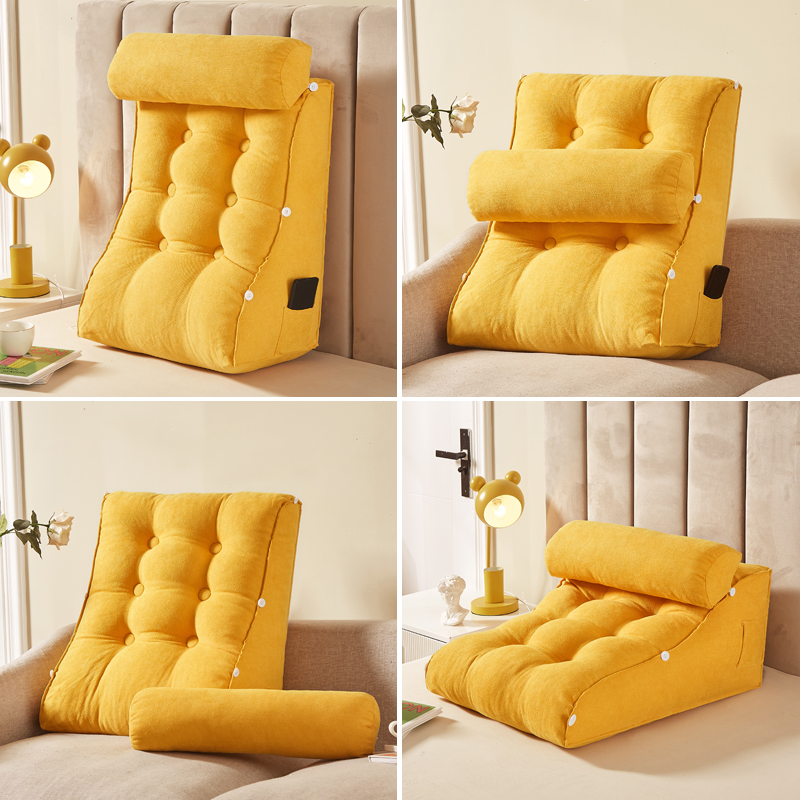 33n三角床头靠垫护腰大靠背垫加高护颈调节靠枕飘窗沙发靠背床上