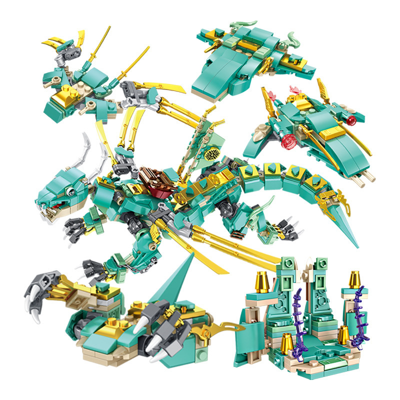 巨象兼容乐高jx90111幻影丛林飞龙忍者积木儿童男孩启蒙颗粒玩具
