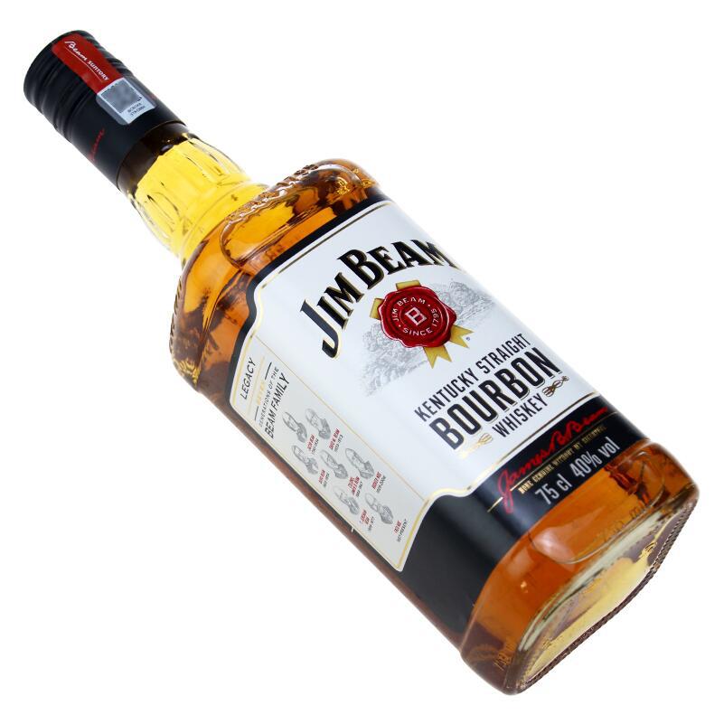 洋酒威士忌波本白占边威士忌酒750ml