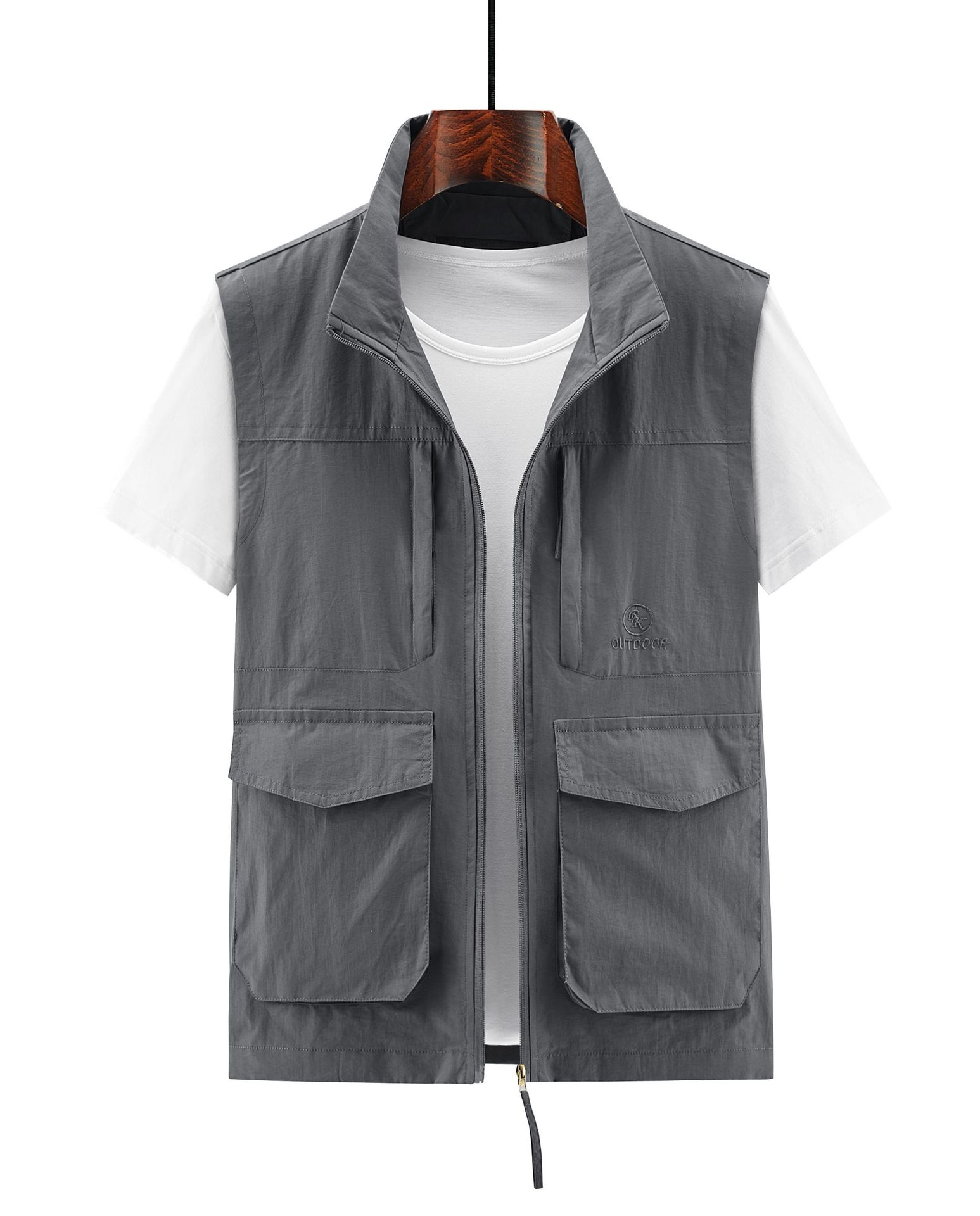 0成交4109件春夏秋季男士户外马甲登山摄影钓鱼马夹中老年爸爸