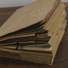 笔记本收集麻布手账本素材布艺记事本纸手工本册复古空白牛皮日式