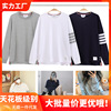 Heavy TB spring and autumn Simplicity Versatile pure cotton lovers Chaopai Easy T-shirts Long sleeve T-shirt Base coat wholesale