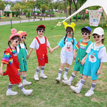 六一儿童演出服幼儿园服装舞蹈夏季合唱可爱背带裤表演团体小学生