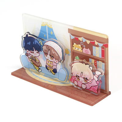 亚克力立牌定制 创意钥匙扣动漫周边亚克力摆件 明星应援多插立牌