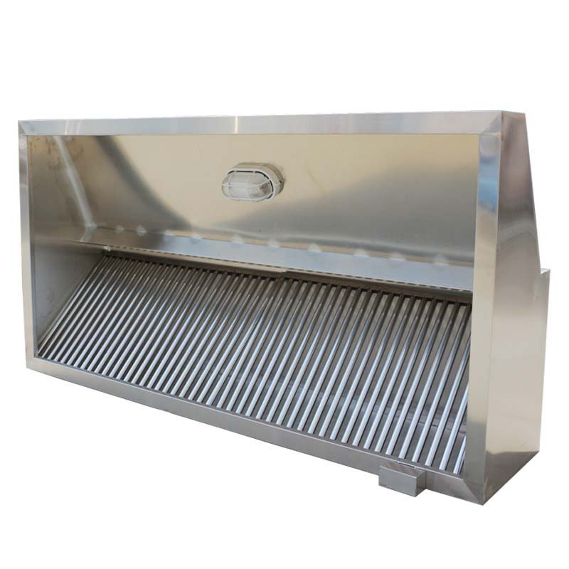 商用不锈钢烟罩饭店厨房排烟罩大吸力排烟油烟罩简易厨房新风系统