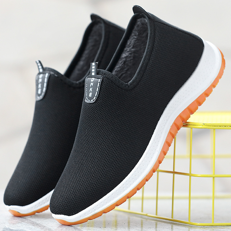 Women's Shoes Winter New Cotton Shoes Old Beijing Cloth Shoes Fleece-lined Warm Walking Shoes for the Elderly Mother Street Vendor Shoes Pumps Men