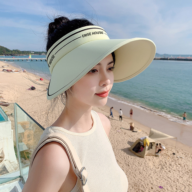 Sun Hat Female Cycling Big Brim UV UV Protection Internet Celebrity Same Style Air Top Cover Face Summer Sun Hat Sun Protection Hat