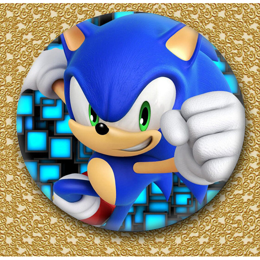 跨境货源刺猬索尼克音速小子徽章sonic礼品赠品胸章挂饰挂件定*制