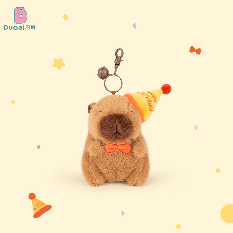 正版水豚挂件卡皮巴拉毛绒玩具玩偶挂件生日礼物玩偶钥匙扣饰