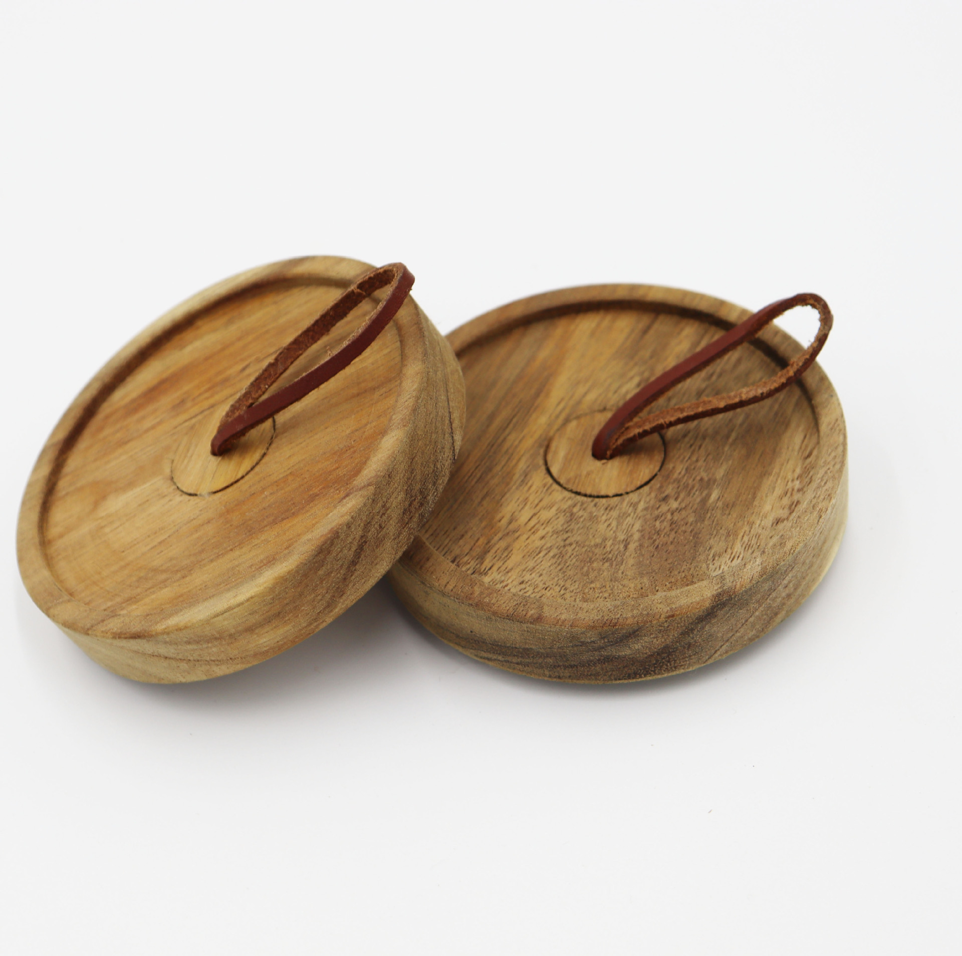 定制圆形相思木盖子 新款便提式密封木盖子高硼硅储物罐木盖子