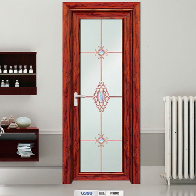 钛镁铝合金厕所浴室双钢化玻璃门洗手间厨房卫生间卧室室内套装门