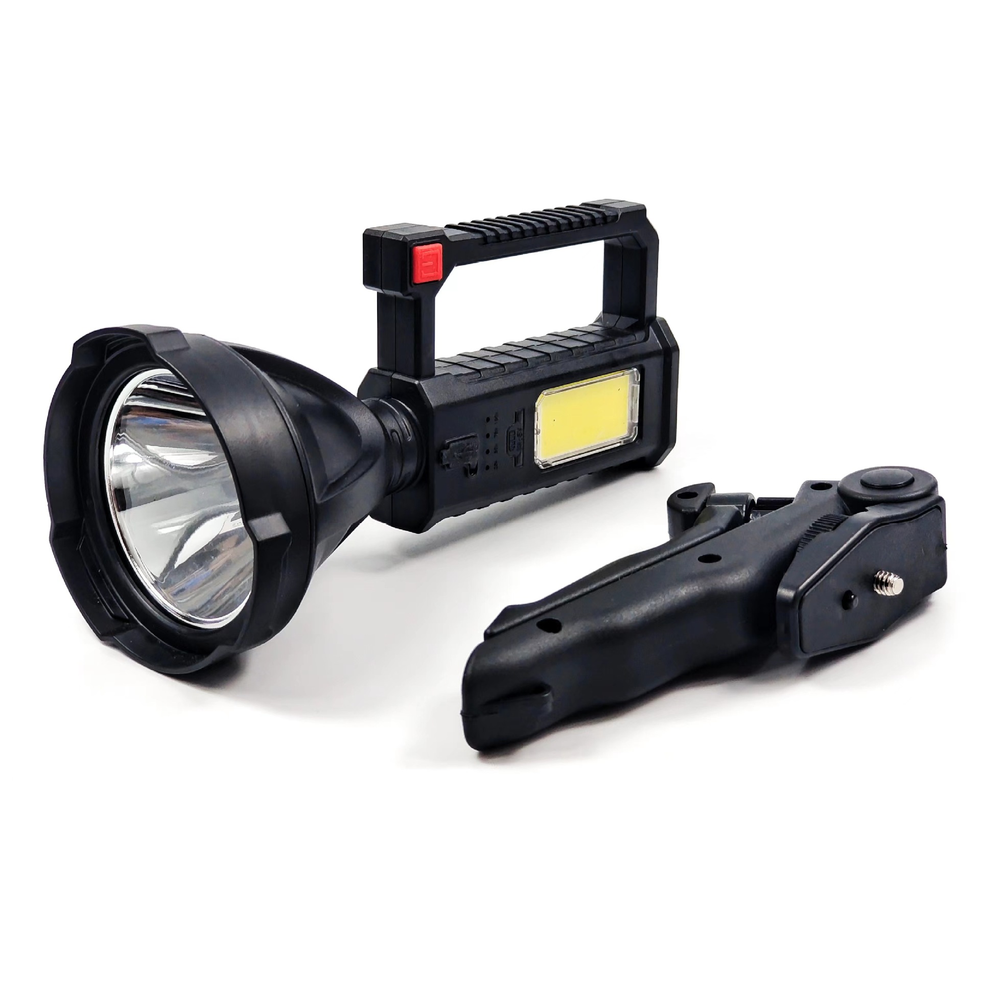 探照灯户外led强光远射手电筒充电家用cob照明灯巡逻手提灯钓鱼灯