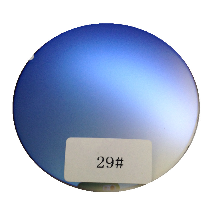 499cr39 树脂太阳镜片染色镜片 蓝色冰蓝 镜面膜炫彩镜片 a级