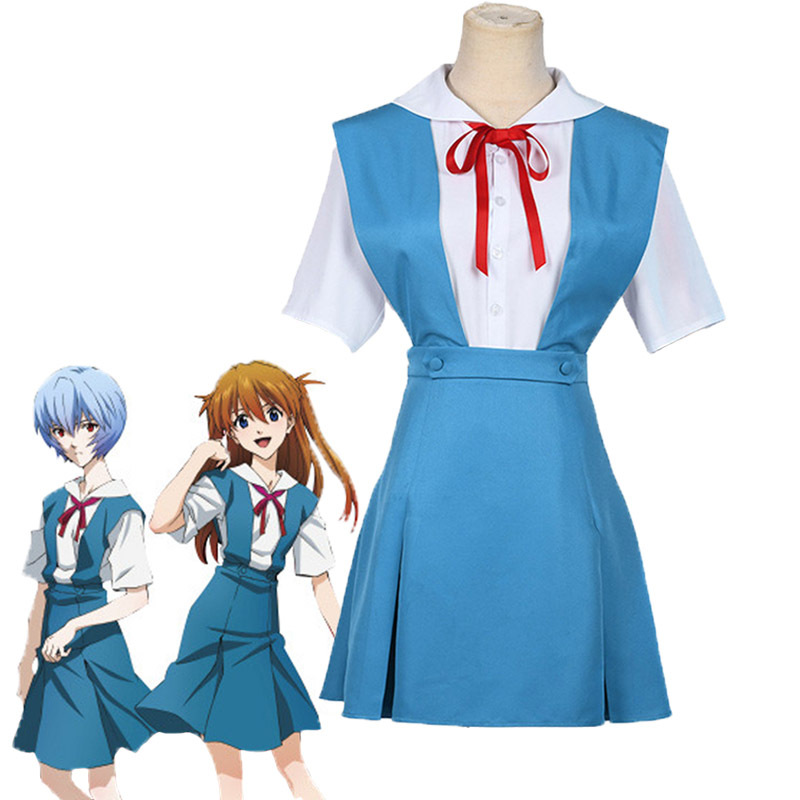 星尚漫舞eva新世纪福音战士绫波丽明日香cos服动漫全套制服女校服
