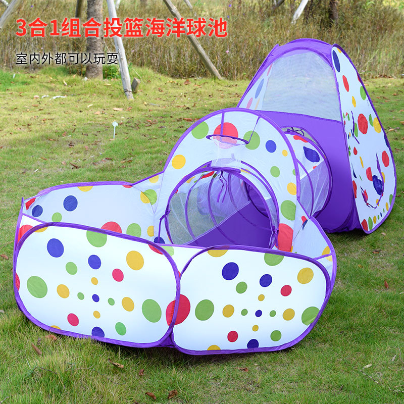 Cross-Border Children's Tent Outdoor Toy Play House Cartoon Car Indoor Foldable Shooting Ocean Ball Pool Wholesale