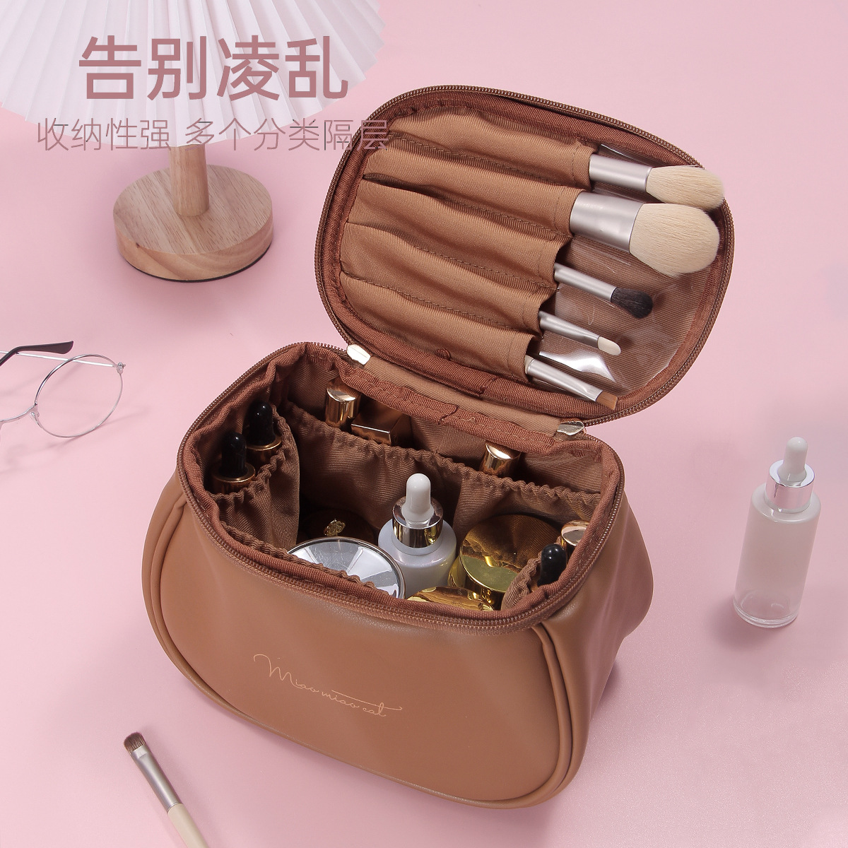 New Amazon Factory Spot Female Cosmetic Bag Large Capacity Portable High Sense 2024 New Travel Toiletry Bag