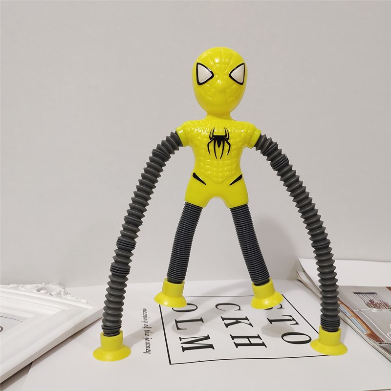 Factory Direct Sales Spider Stretch Tube Marvel Super Hero Lala Tube Giraffe Robot Decompression Toy