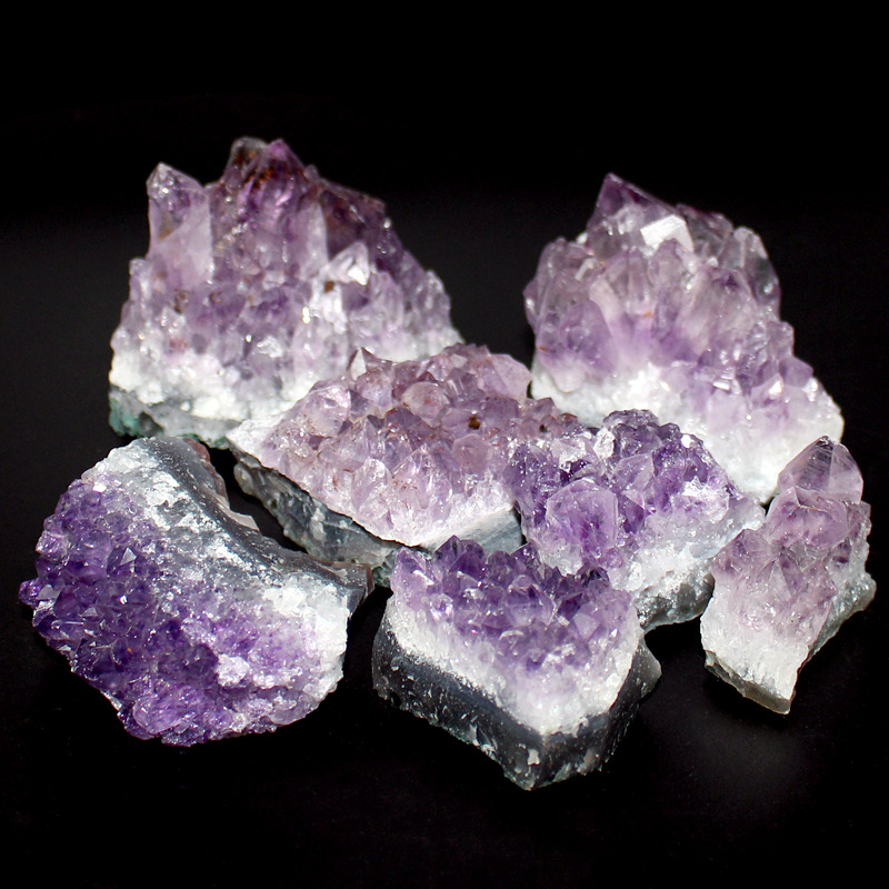 Natural Amethyst Rock Vug Crafts Amethyst Bud Ore Specimen Micro Landscape Ornaments Crystal Gravel Wholesale