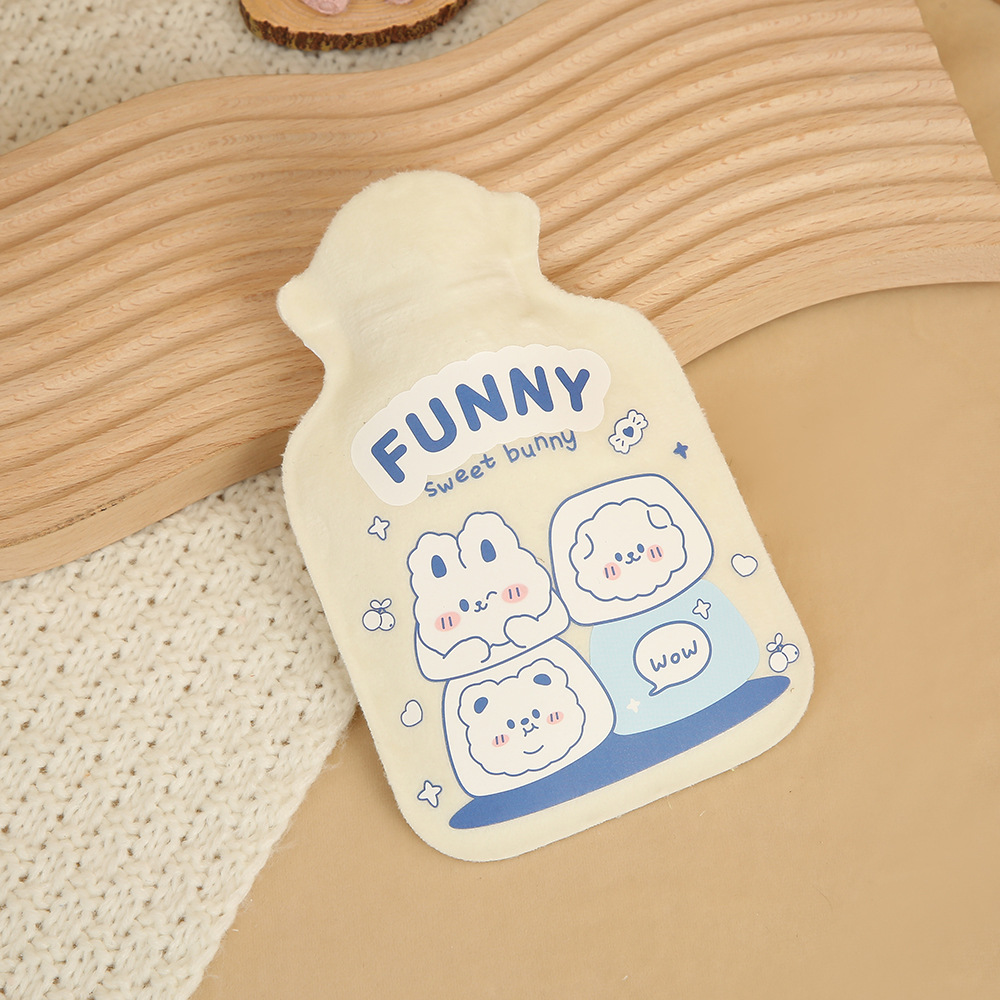 Hot Water Injection Bag Thick Rubber Cute Plush Hand Warmer Winter Student Large Portable Heating Pad Wholesale