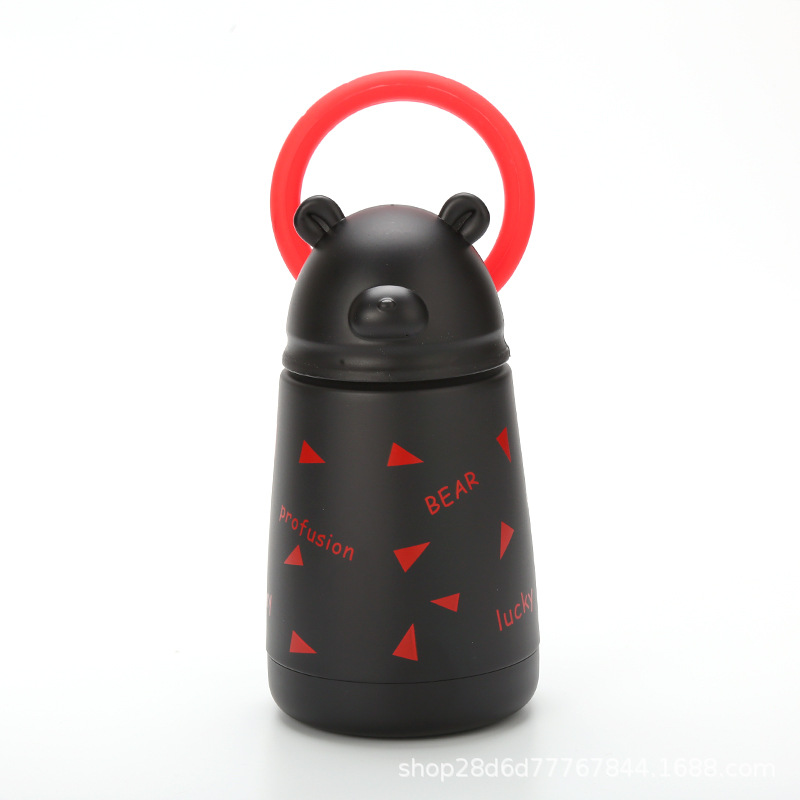 Graphic Customization Children's Thermos Bottle Logo Design Thermos Cup Baby Bottle Stainless Steel Children's Cups with Rope Handle