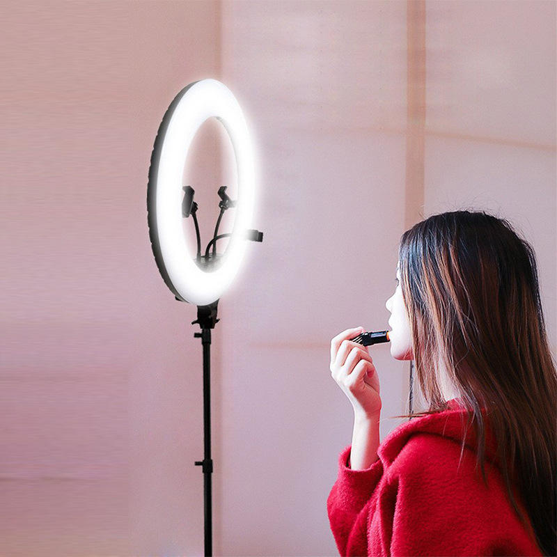 现货 18寸补光灯45cm厘米led直播灯环形灯手机直播美颜补光灯