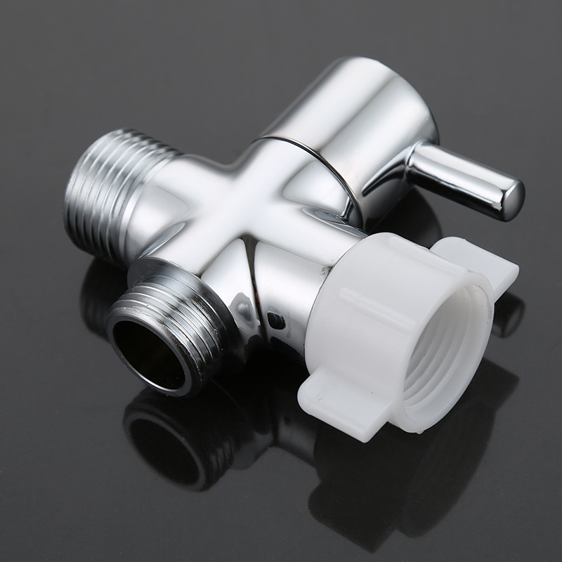 北美15/16全铜马桶分水器三通角阀 7/8接口三角阀卫浴妇洗器接头