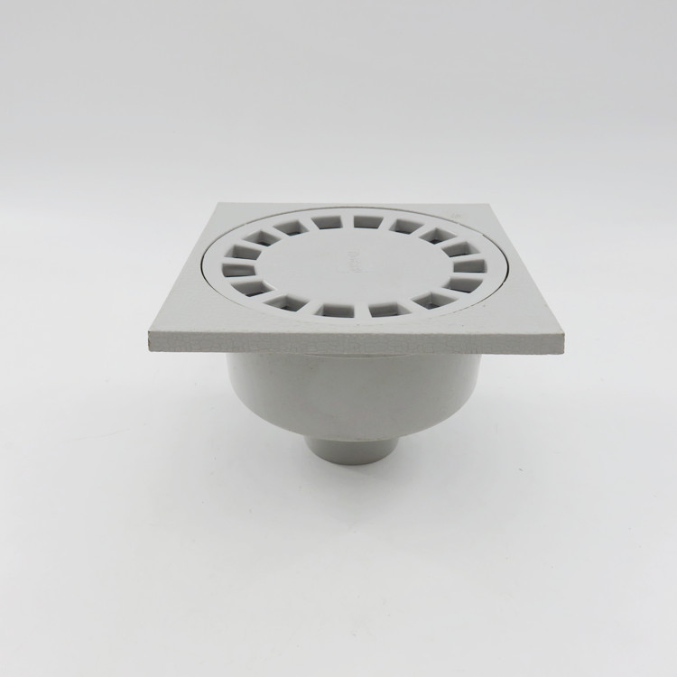 pvc排水方地漏 阳台排水简易内插地漏 白色pvc塑料预埋地漏-阿里巴巴