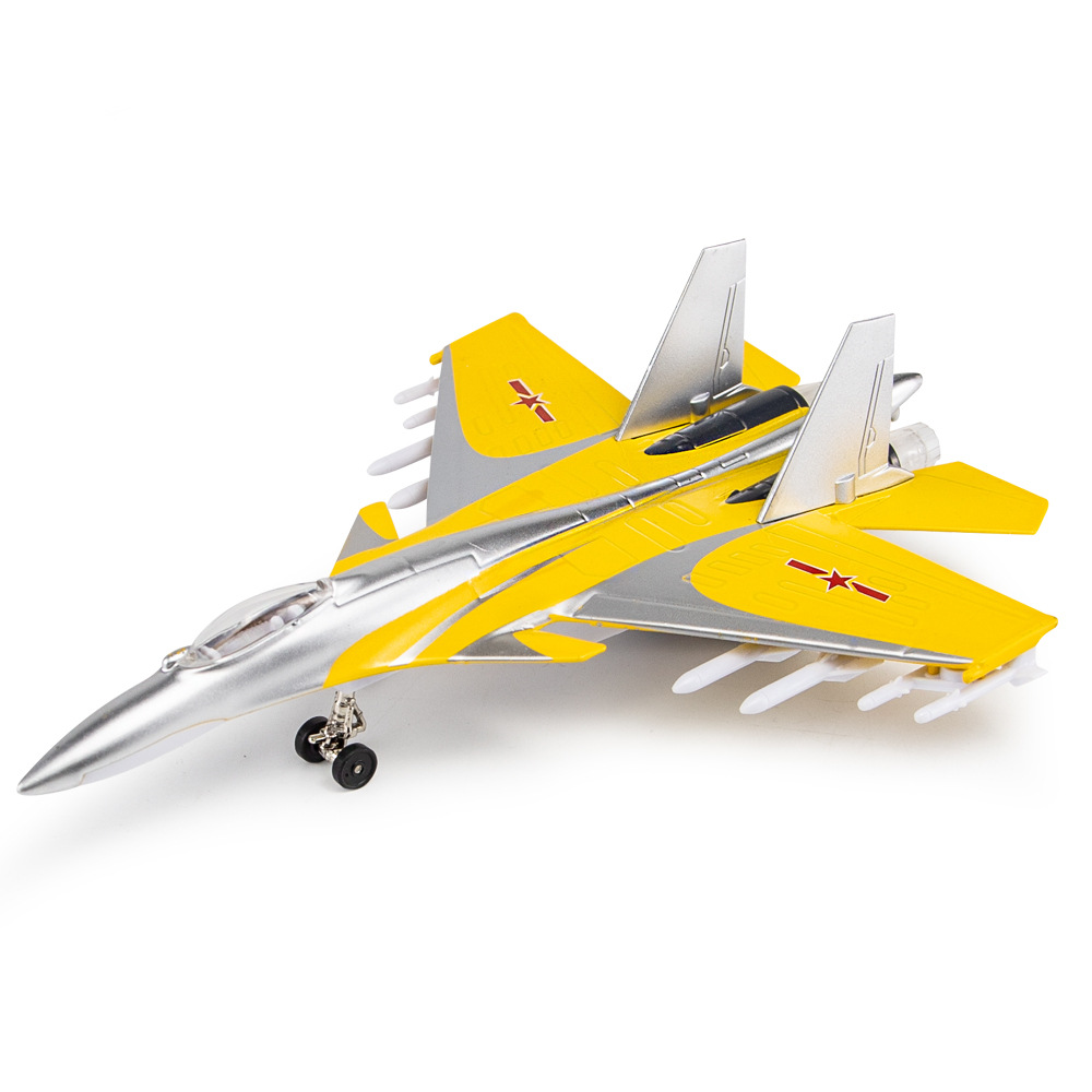1:60仿真歼击机15型合金战斗机声光回力儿童航空玩具摆件模型批发